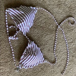 Pink string bikini top